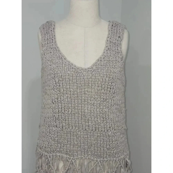 Handmade Knit Tape Yarn Macrame Sleeveless Dress sz M/L - Picture 4 of 5